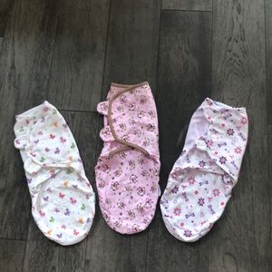 Bundle of three swaddled